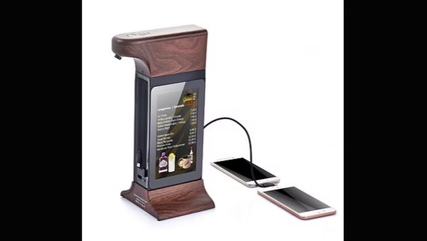 Dual-Screen Restaurant Kiosk With Sanitizer & Digital Signage: Product Launched