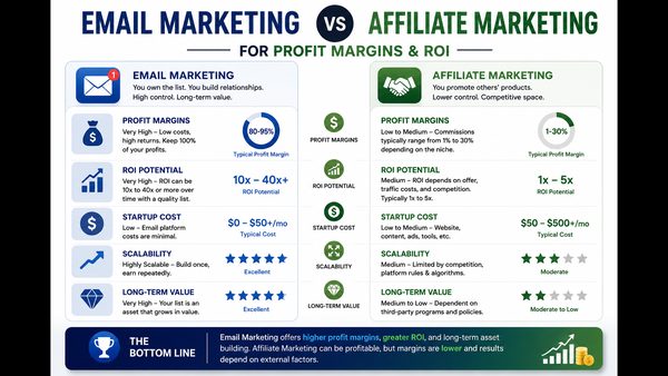 Email Marketing vs Affiliate Marketing: Profit Margins & ROI Report Released