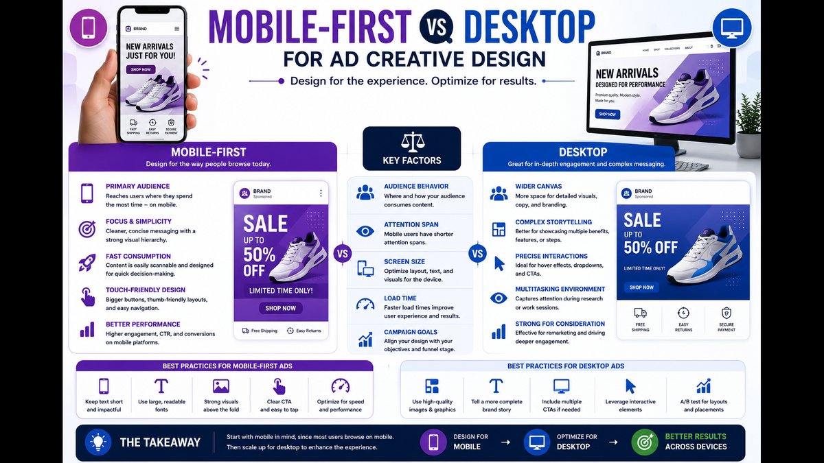 Mobile-First vs Desktop Ad Creative Design - Comparison Guide Released