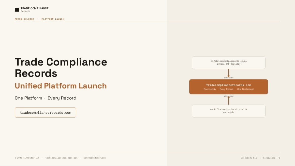 Trade Compliance Records Consolidates DPP and CoC Registries on One Platform