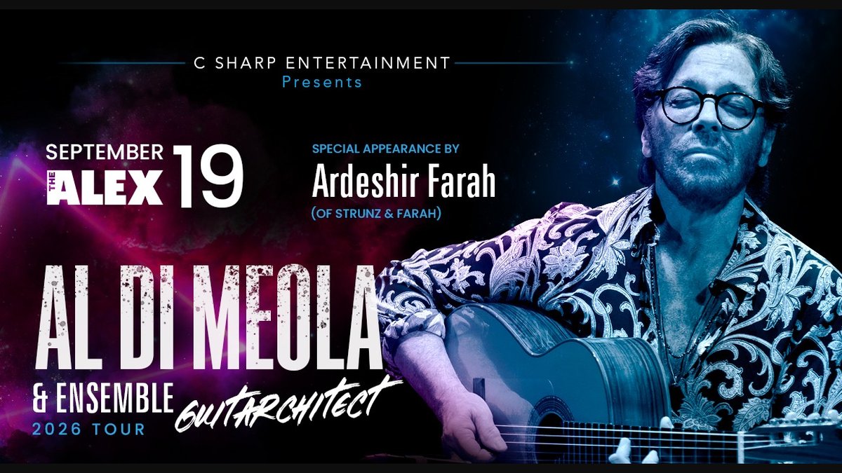 Al Di Meola Guitarchitect Show at Alex Theatre Glendale - Sept 19 Announced