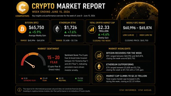 Coinposters Announces Weekly Crypto Market Report - Bitcoin & Altcoin Insights