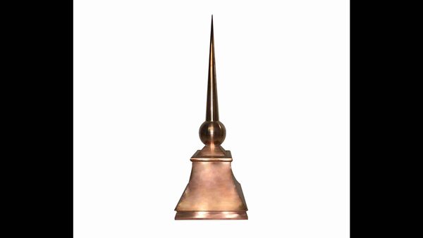 Handcrafted Roofing Finials Add Elegant Accents to Historic Metal Roofs