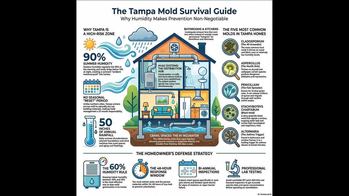 Tampa Humidity & Mold Problems vs Other Cities: Report Released