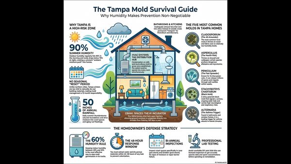 Tampa Humidity & Mold Problems vs Other Cities: Report Released