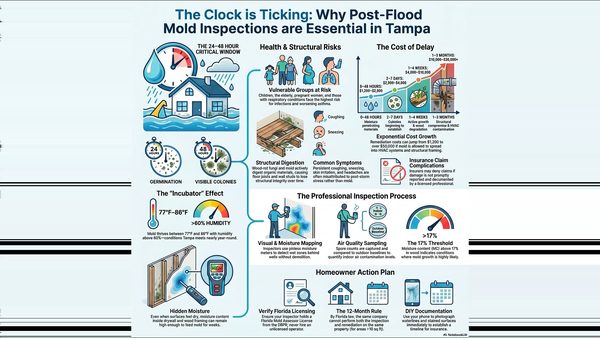 Should Mold Inspection Follow Flood Damage? Tampa Company Explains Why
