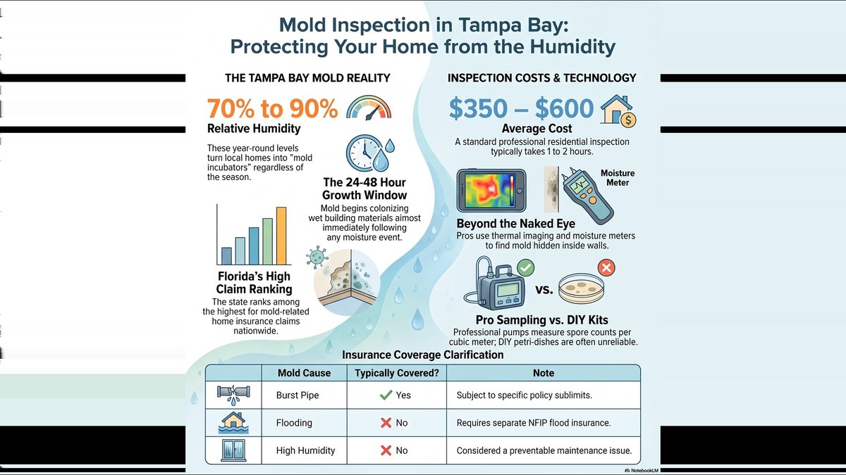 Tampa Bay Mold Inspection: 11 Most Common Questions Guide Released