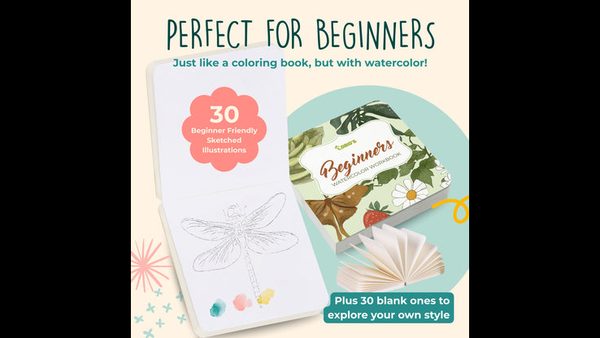 Watercolor Workbook for Beginners with Pre-Sketched Illustrations Announced