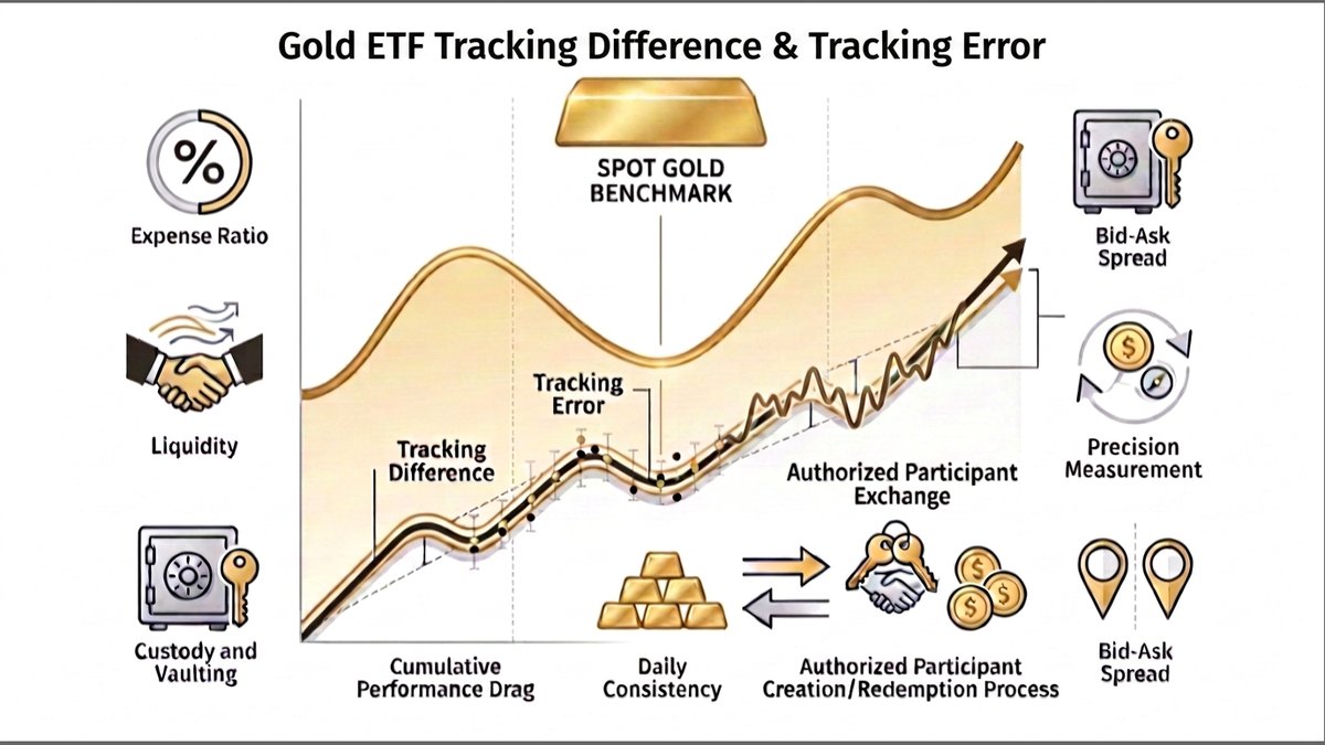 Gold ETF Tracking Difference vs Tracking Error: Two Distinct Metrics Explained