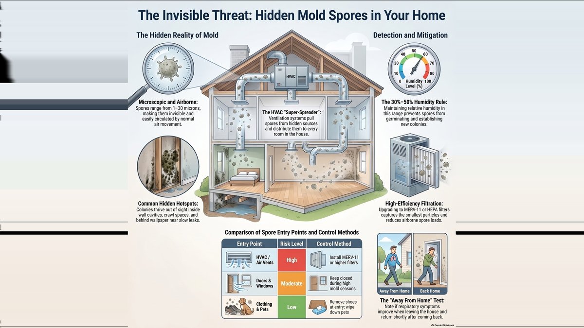 High Indoor Mold Spore Levels Without Visible Mold: New Guide Explains