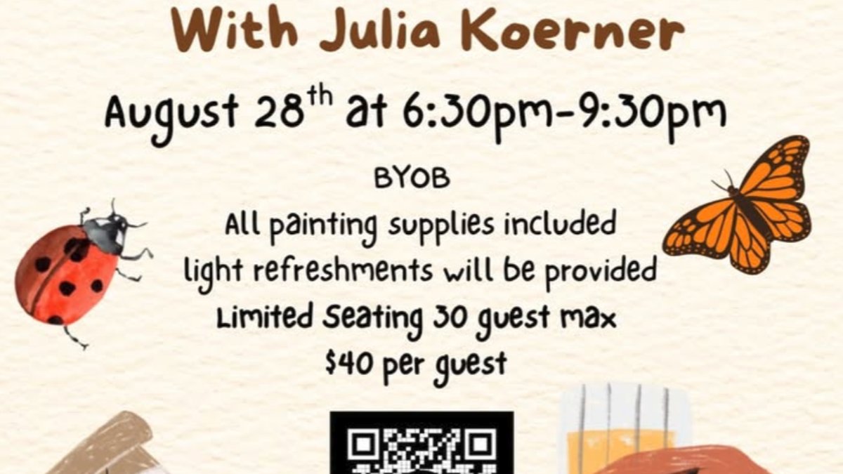 Insectropolis Paint & Sip: Paint Ladybugs With Julia Koerner On Aug 28TH