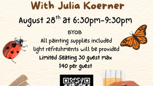 Insectropolis Paint & Sip: Paint Ladybugs With Julia Koerner On Aug 28TH
