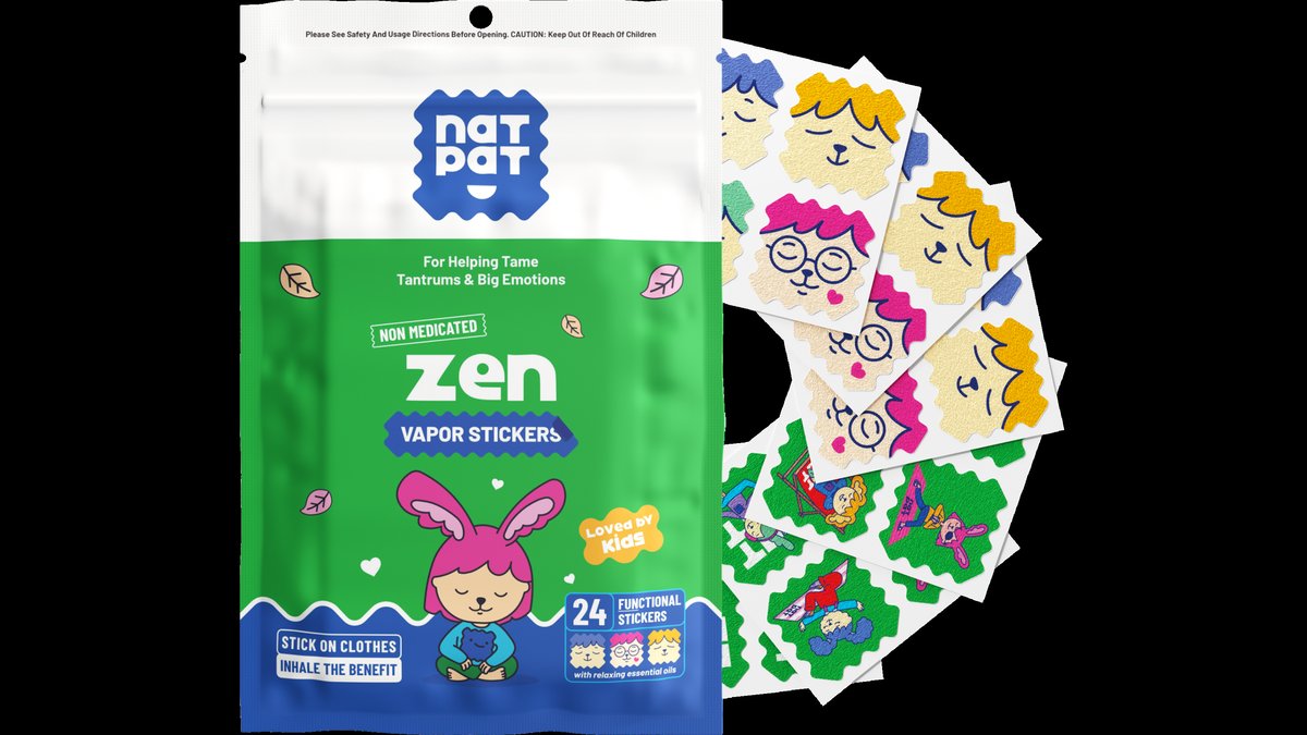 Kids' Natural Calming Scented Stickers For Emotional Regulation Announced