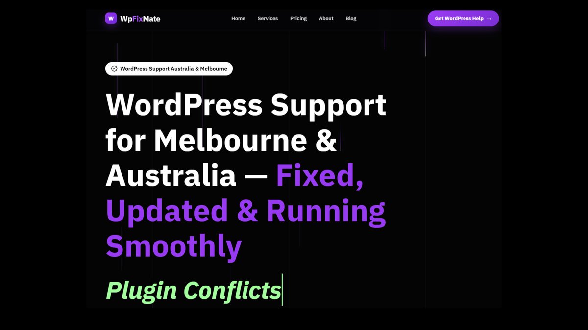 Melbourne WordPress Website Repair & Maintenance for Small Businesses Announced