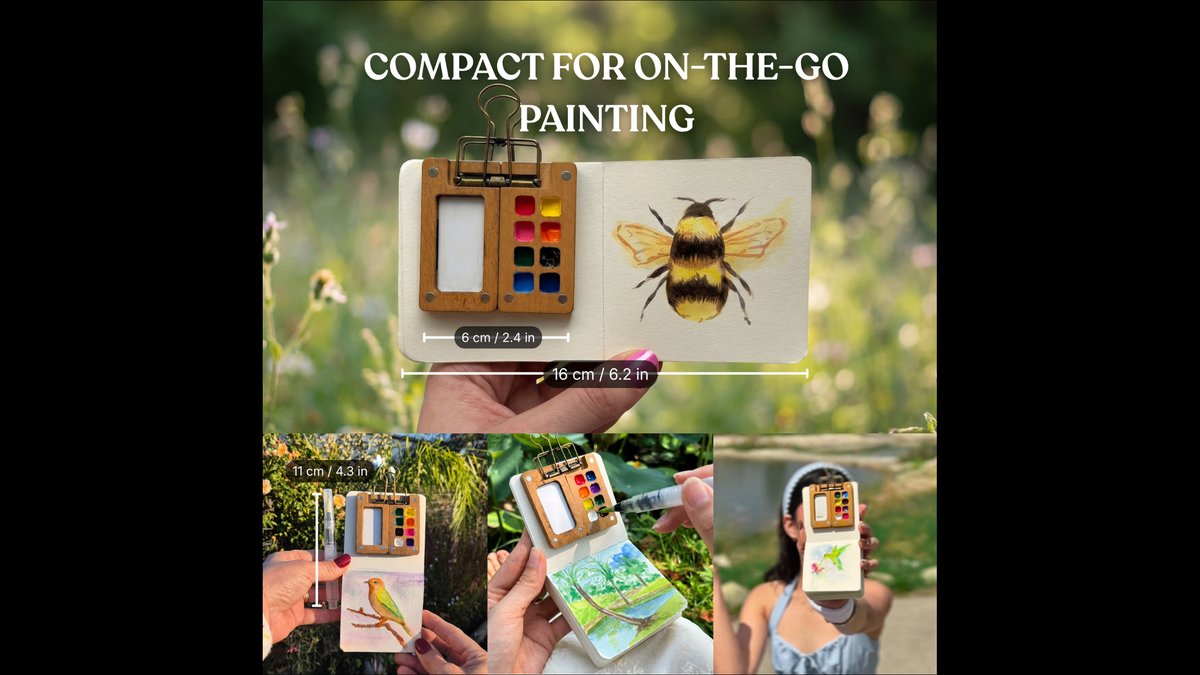 Portable Watercolor Kit for Beginners With Water Brush & Sketchbook Announced
