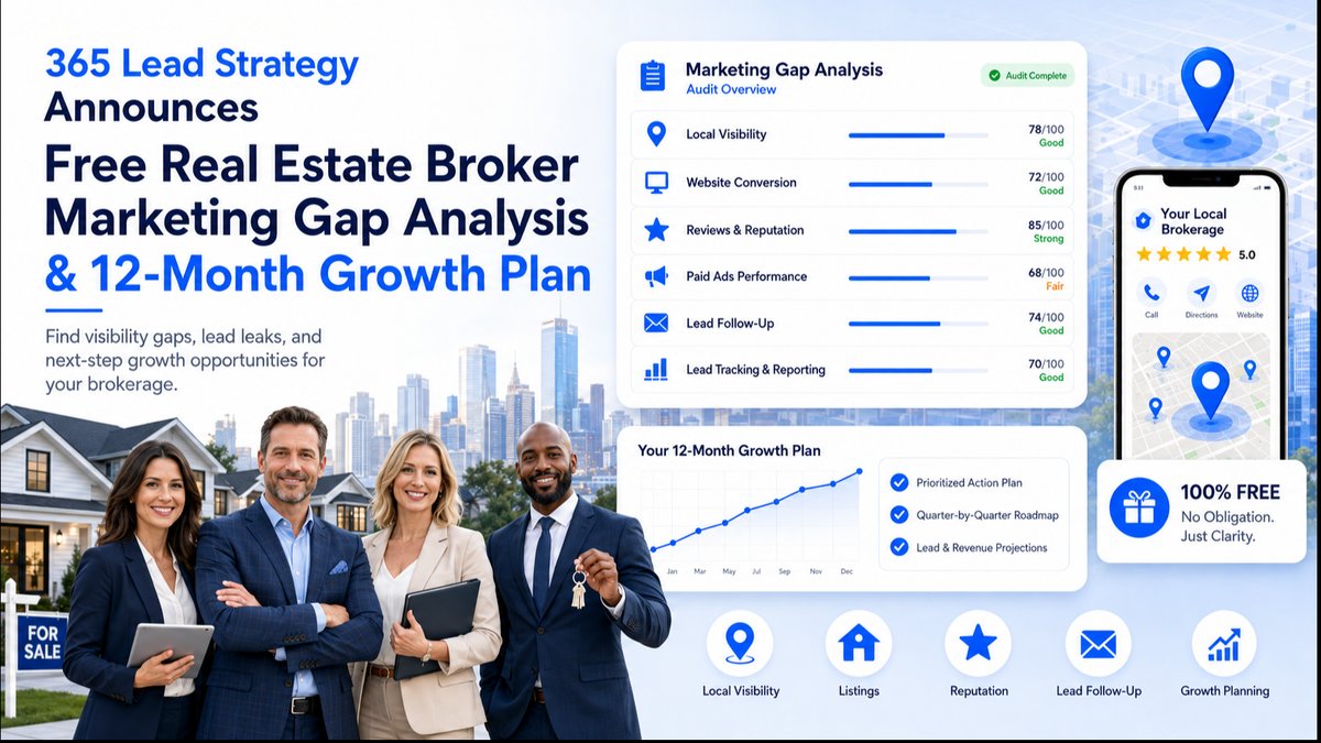 Real Estate Broker Marketing Gap Analysis & Growth Planning: Services Announced