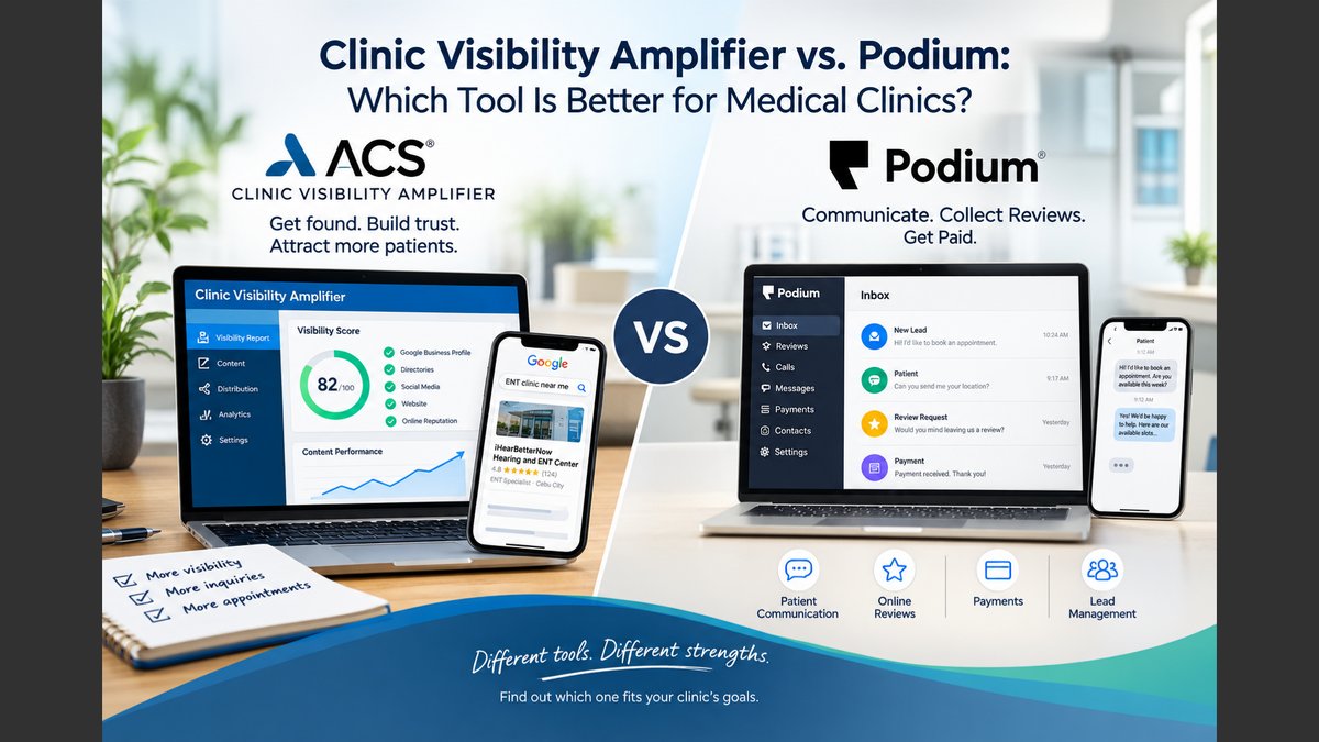 Clinic Visibility Amplifier vs Podium: Comparison for Medical Clinics Released