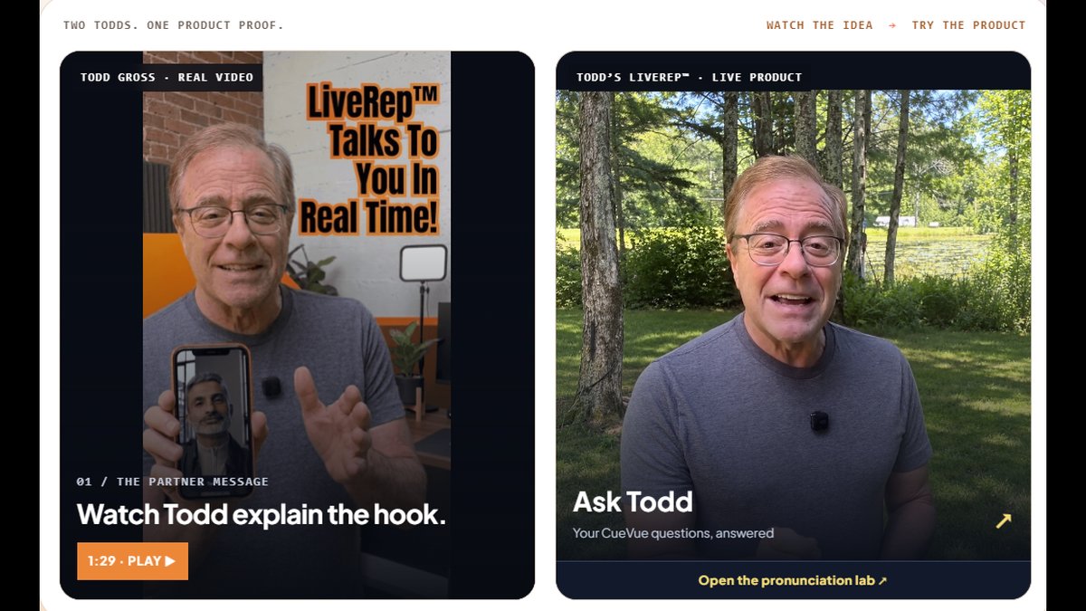 CueVue By Todd Gross: $147 AI Representative App & Software Launch 2026-Sep-20