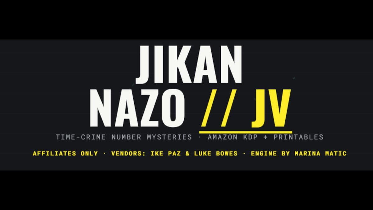 Jikan Nazo By Ike Paz: $19 Amazon KDP App & Software Launch 2026-Sep-23