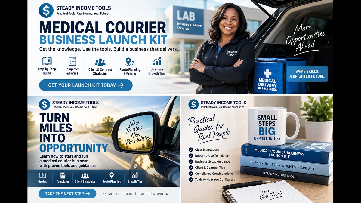 Medical Courier Business Launch Kit With Planning & Tracking Tools Released