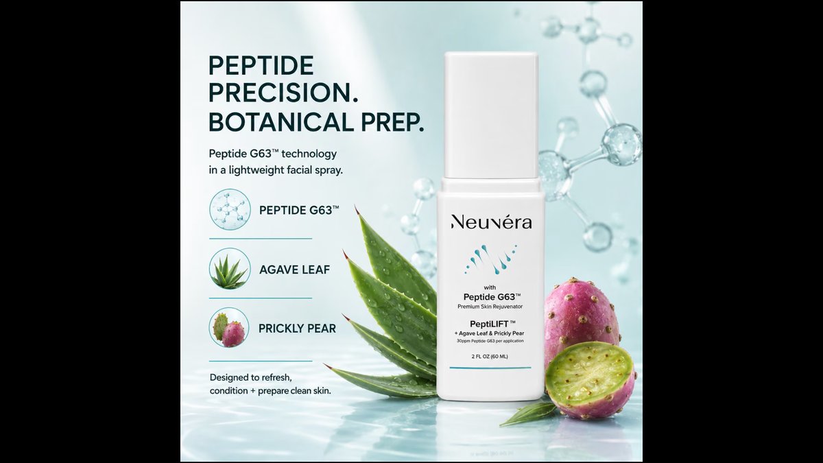Peptide Facial Prep Spray With Patented Peptide G63 for Firmer Skin Announced