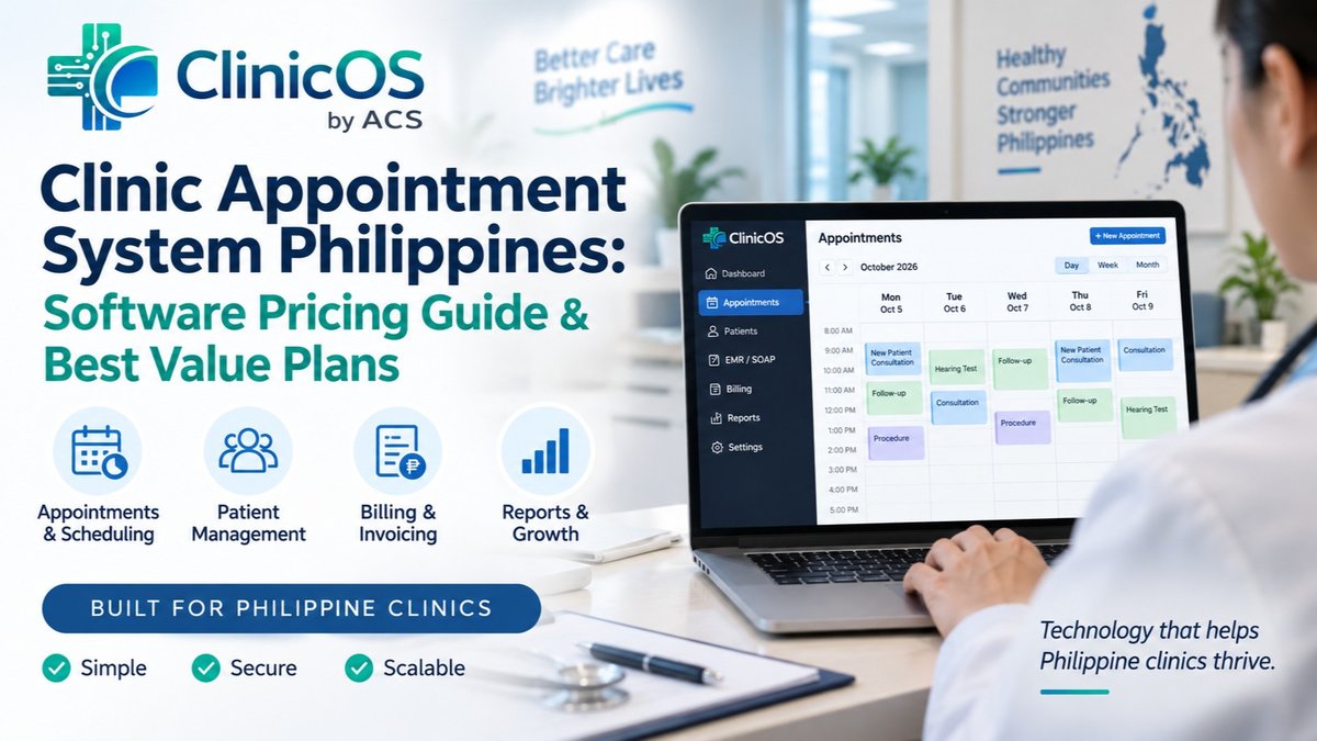Clinic Appointment System Philippines: ClinicOS Pricing Guide Released