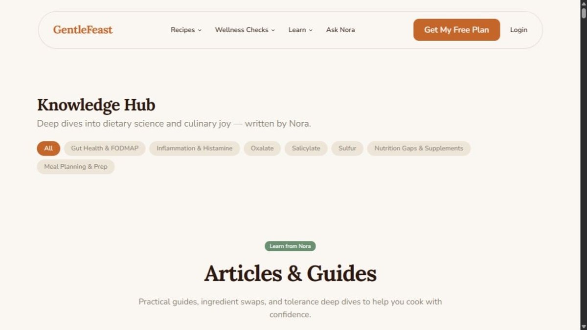 GentleFeast offers free six-question Food Sensitivity Radar quiz