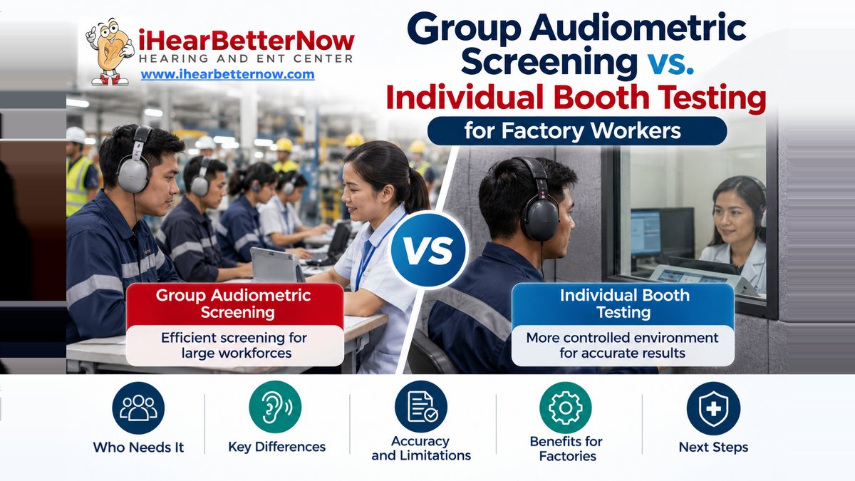 Group Screening vs. Booth Testing for Factory Workers? Cebu Audiologist Explains