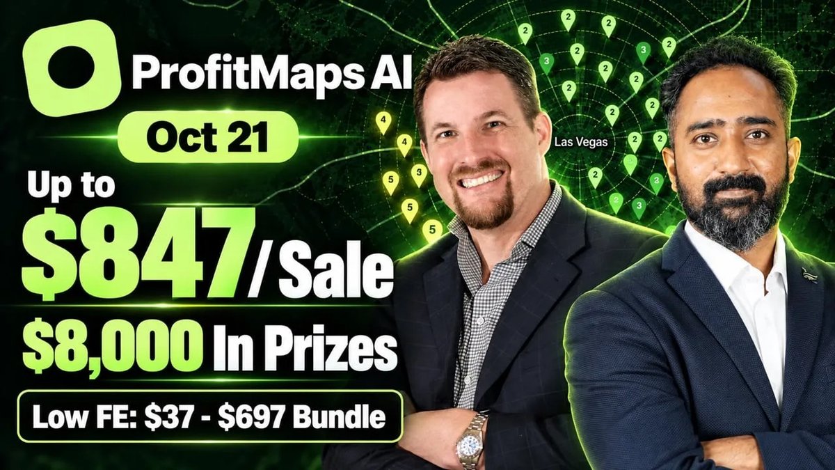 ProfitMaps AI By Karthik Ramani et al: $37 App & Software Launch 2026-Oct-21