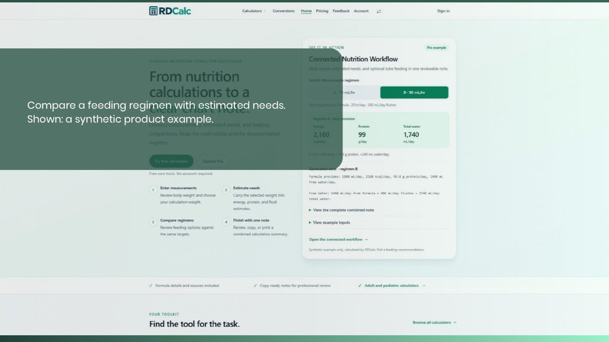 RDCalc Brings Clinical Nutrition Calculations and Chart Notes Into One Workflow